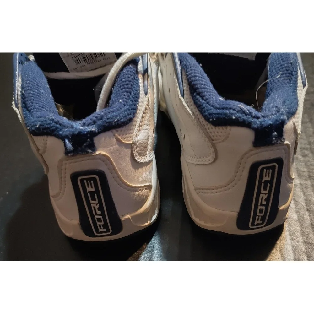 Vtg Nike Air Force High Tops White Navy 146032‎ -141-00 Size 3.5 Child